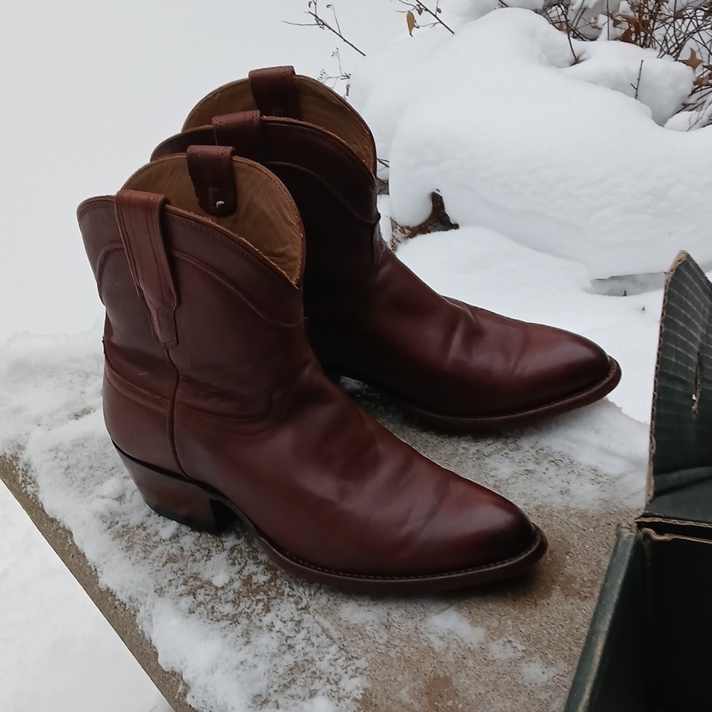 Tecovas The PENNY Brown Leather Cowboy Boots Sz 9.5 - Picture 14 of 16